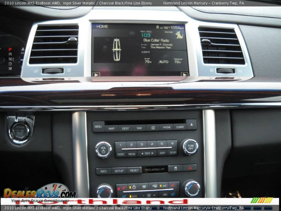 2010 Lincoln MKS EcoBoost AWD Ingot Silver Metallic / Charcoal Black/Fine Line Ebony Photo #17
