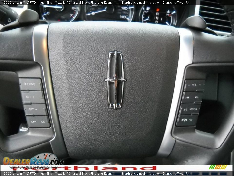 2010 Lincoln MKS FWD Ingot Silver Metallic / Charcoal Black/Fine Line Ebony Photo #19