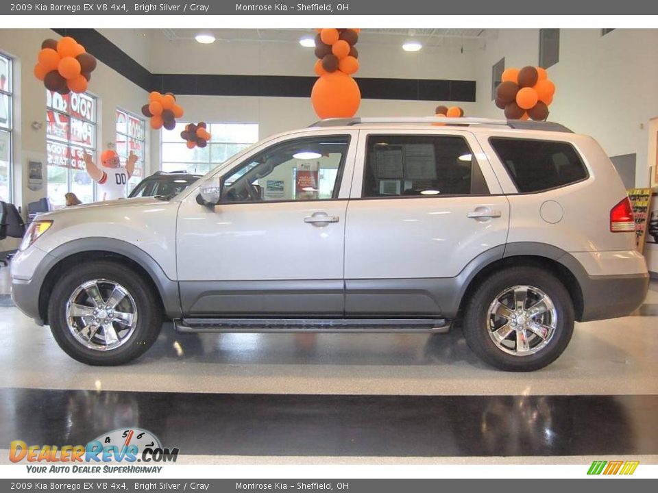 2009 Kia Borrego EX V8 4x4 Bright Silver / Gray Photo #3
