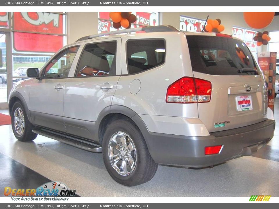 2009 Kia Borrego EX V8 4x4 Bright Silver / Gray Photo #4