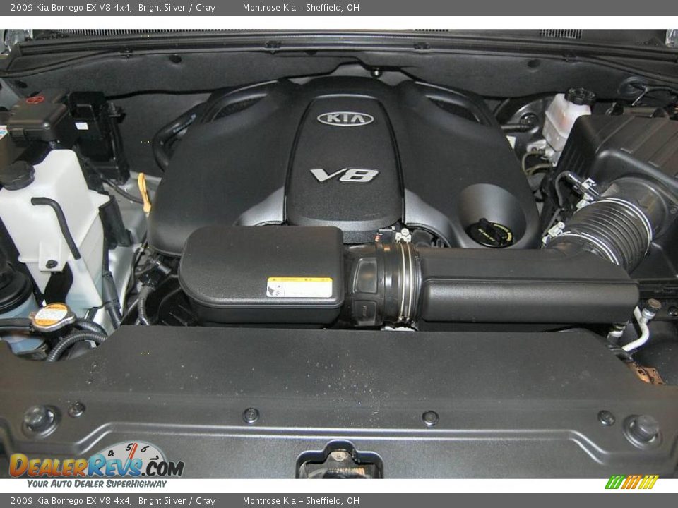 2009 Kia Borrego EX V8 4x4 Bright Silver / Gray Photo #17