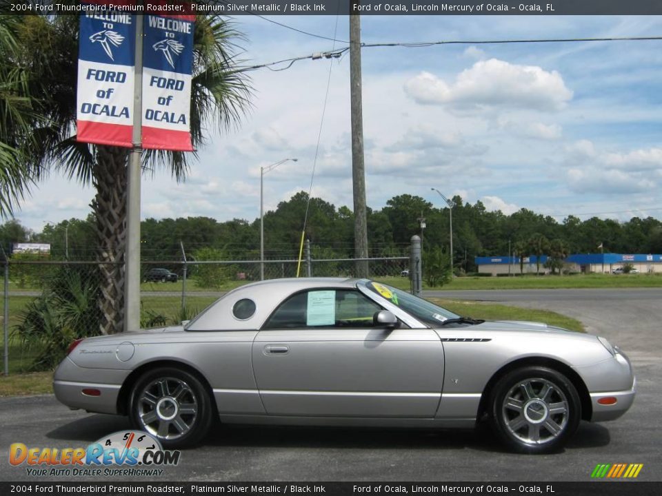 2004 Ford Thunderbird Premium Roadster Platinum Silver Metallic / Black Ink Photo #2