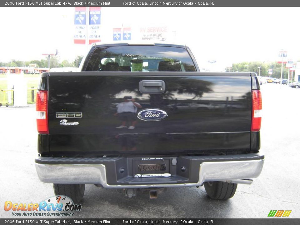 2006 Ford F150 XLT SuperCab 4x4 Black / Medium Flint Photo #4