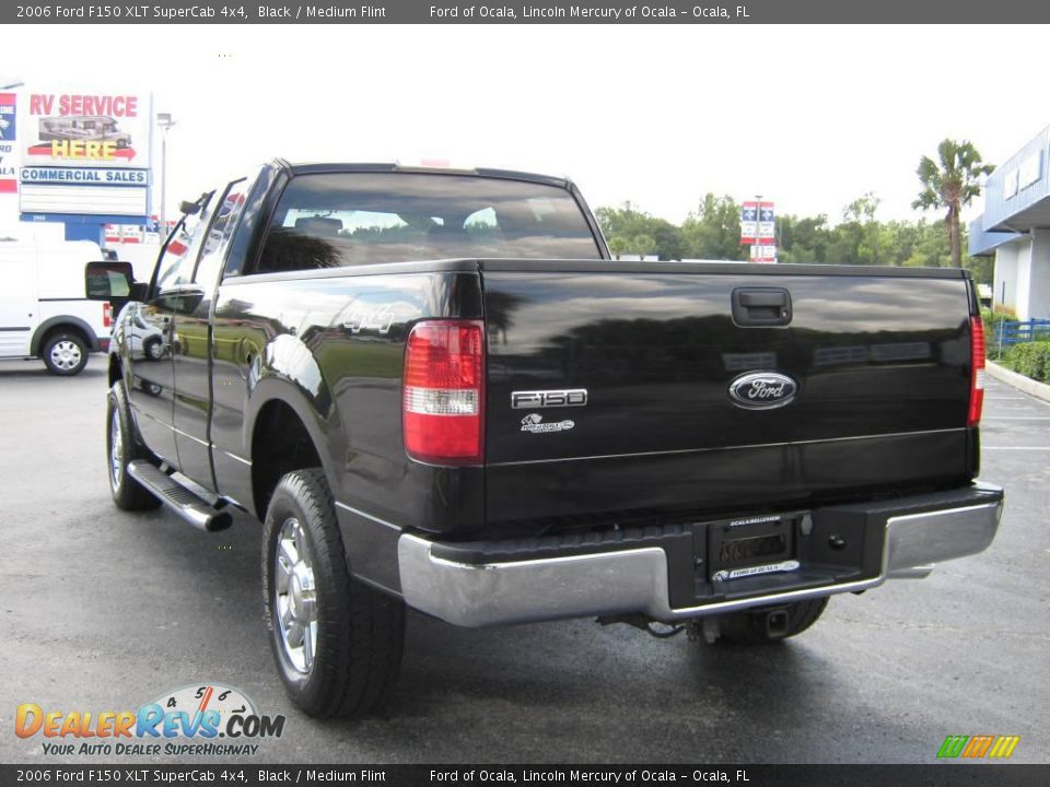 2006 Ford F150 XLT SuperCab 4x4 Black / Medium Flint Photo #5