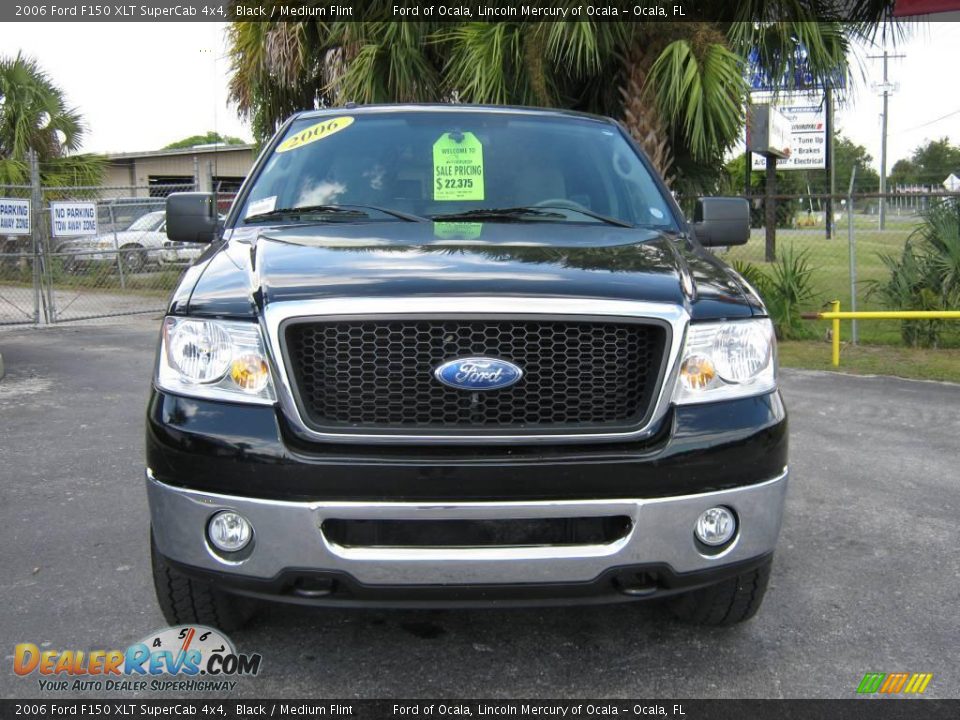 2006 Ford F150 XLT SuperCab 4x4 Black / Medium Flint Photo #8