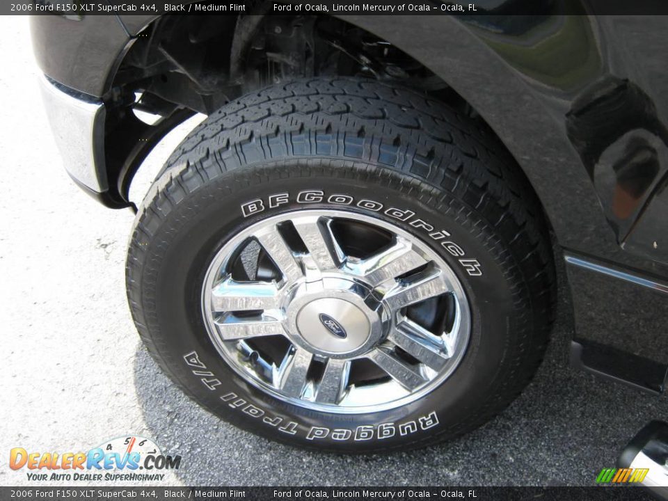 2006 Ford F150 XLT SuperCab 4x4 Black / Medium Flint Photo #14