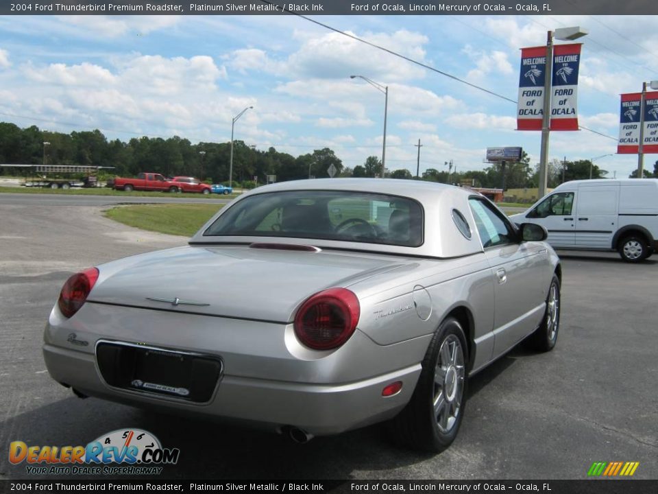 2004 Ford Thunderbird Premium Roadster Platinum Silver Metallic / Black Ink Photo #3
