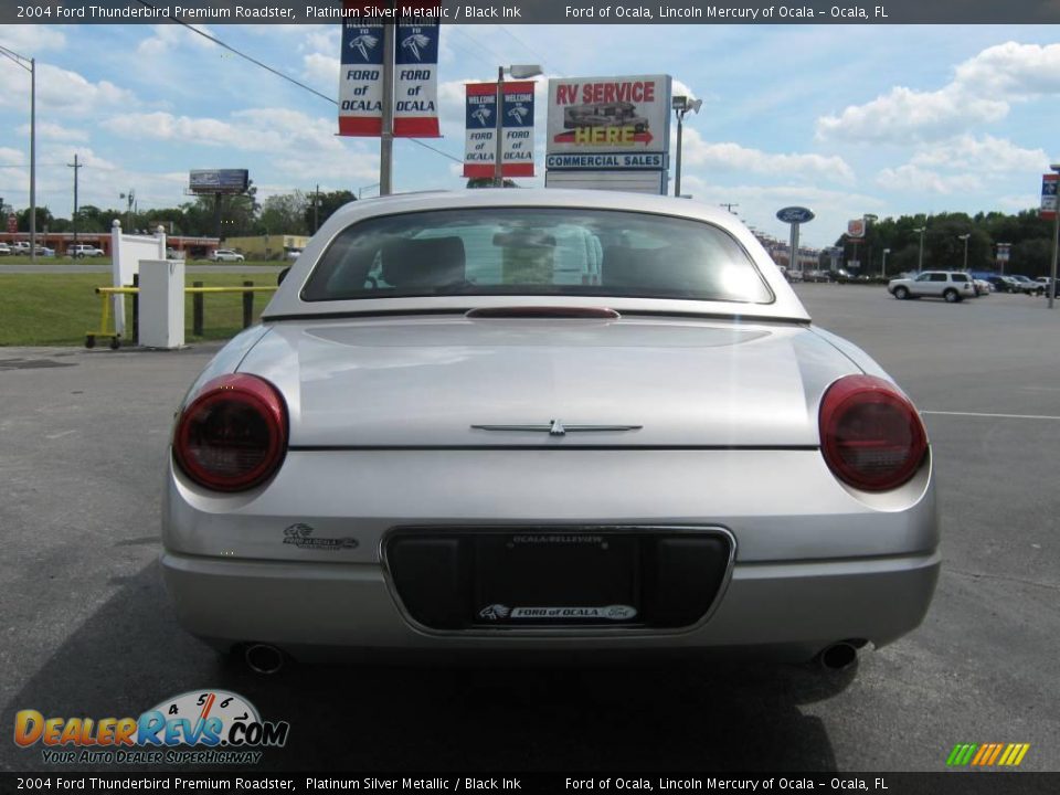 2004 Ford Thunderbird Premium Roadster Platinum Silver Metallic / Black Ink Photo #4