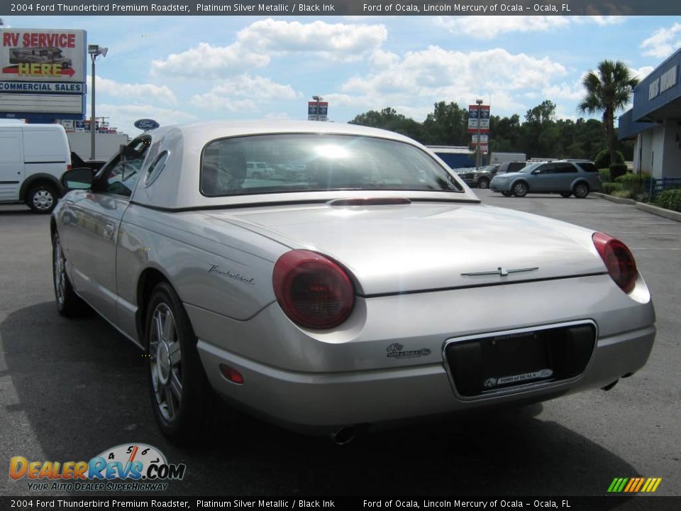 2004 Ford Thunderbird Premium Roadster Platinum Silver Metallic / Black Ink Photo #5