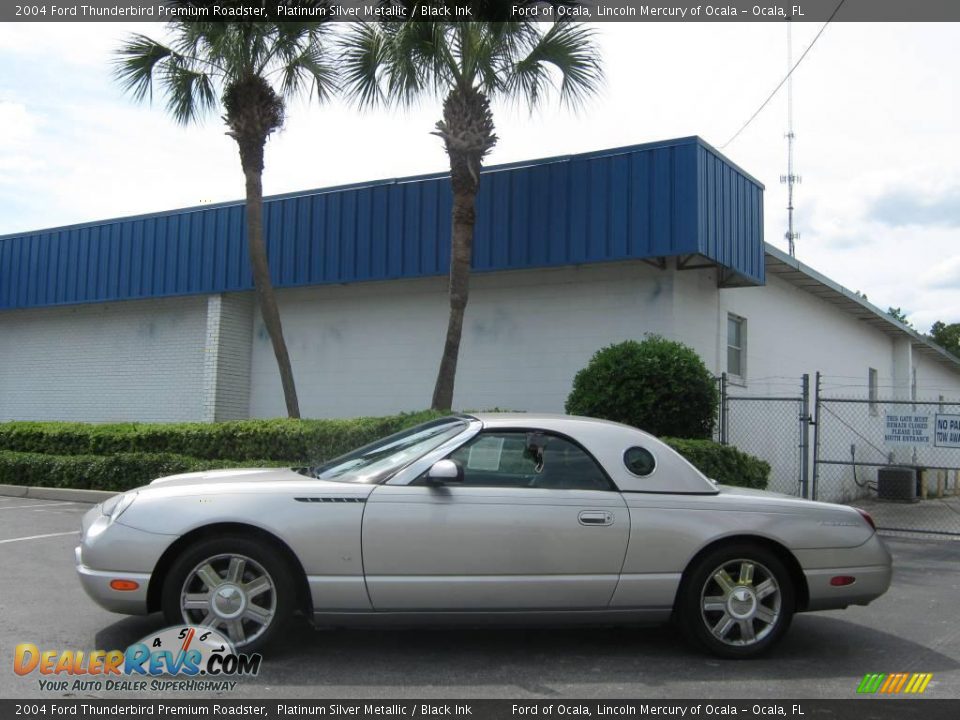 2004 Ford Thunderbird Premium Roadster Platinum Silver Metallic / Black Ink Photo #6