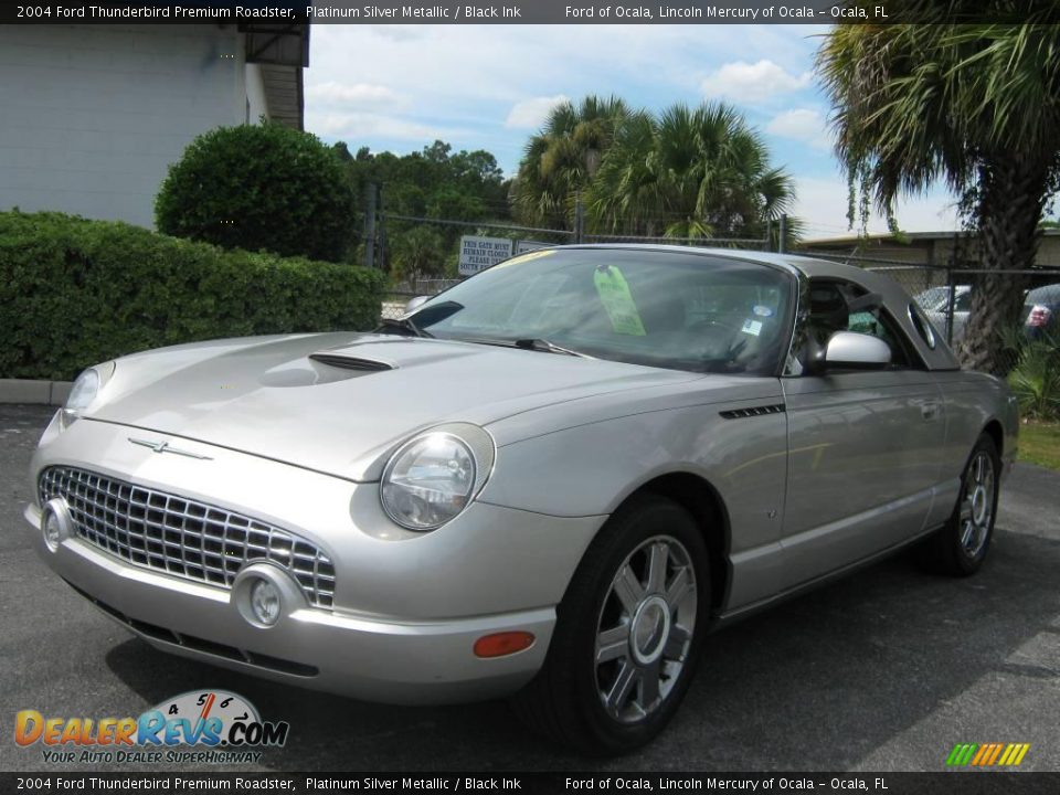 2004 Ford Thunderbird Premium Roadster Platinum Silver Metallic / Black Ink Photo #7