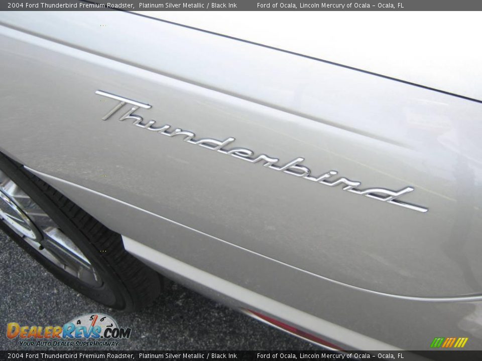 2004 Ford Thunderbird Premium Roadster Platinum Silver Metallic / Black Ink Photo #12