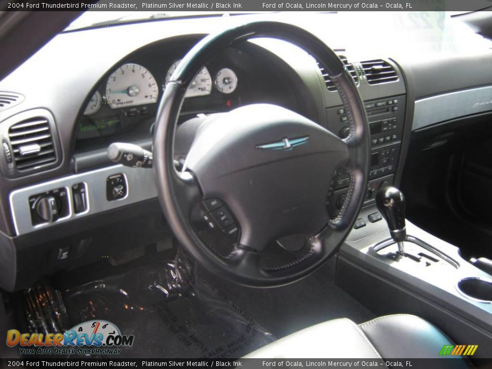 2004 Ford Thunderbird Premium Roadster Platinum Silver Metallic / Black Ink Photo #18