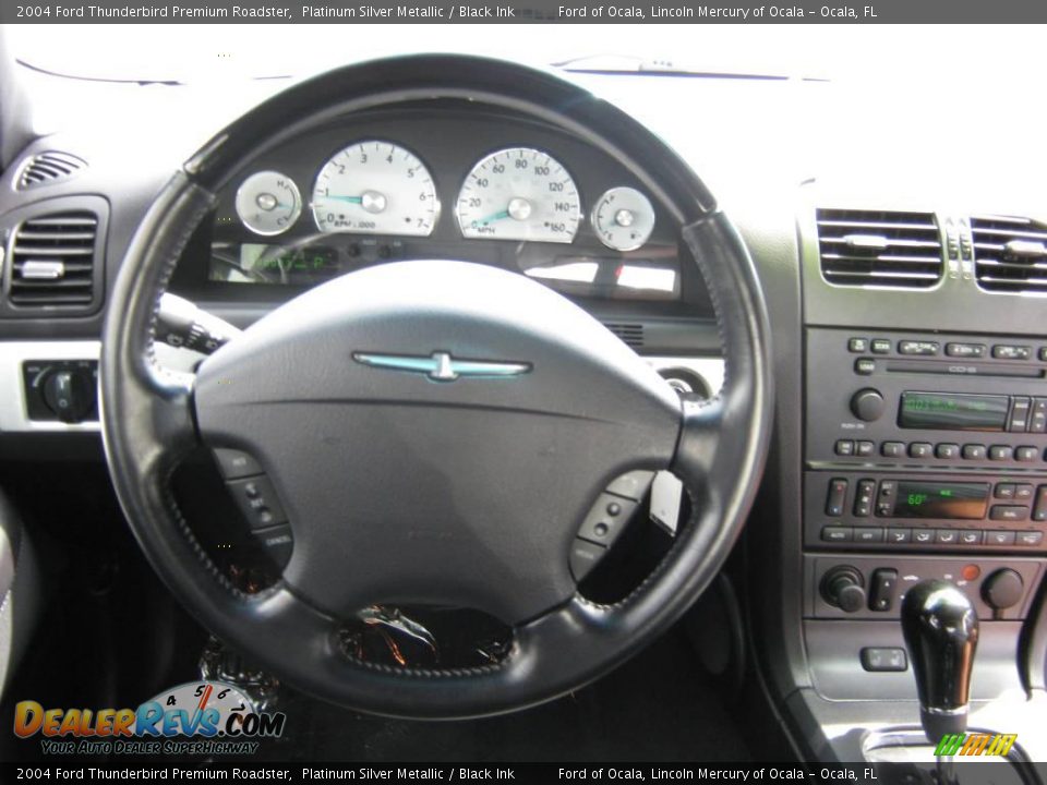 2004 Ford Thunderbird Premium Roadster Platinum Silver Metallic / Black Ink Photo #21