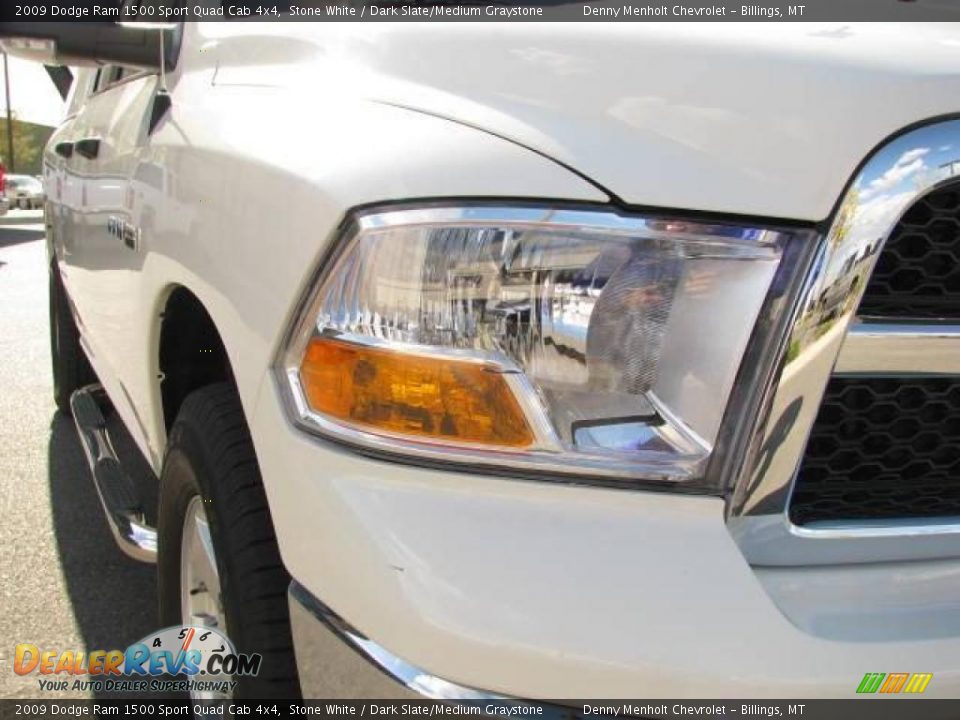 2009 Dodge Ram 1500 Sport Quad Cab 4x4 Stone White / Dark Slate/Medium Graystone Photo #4