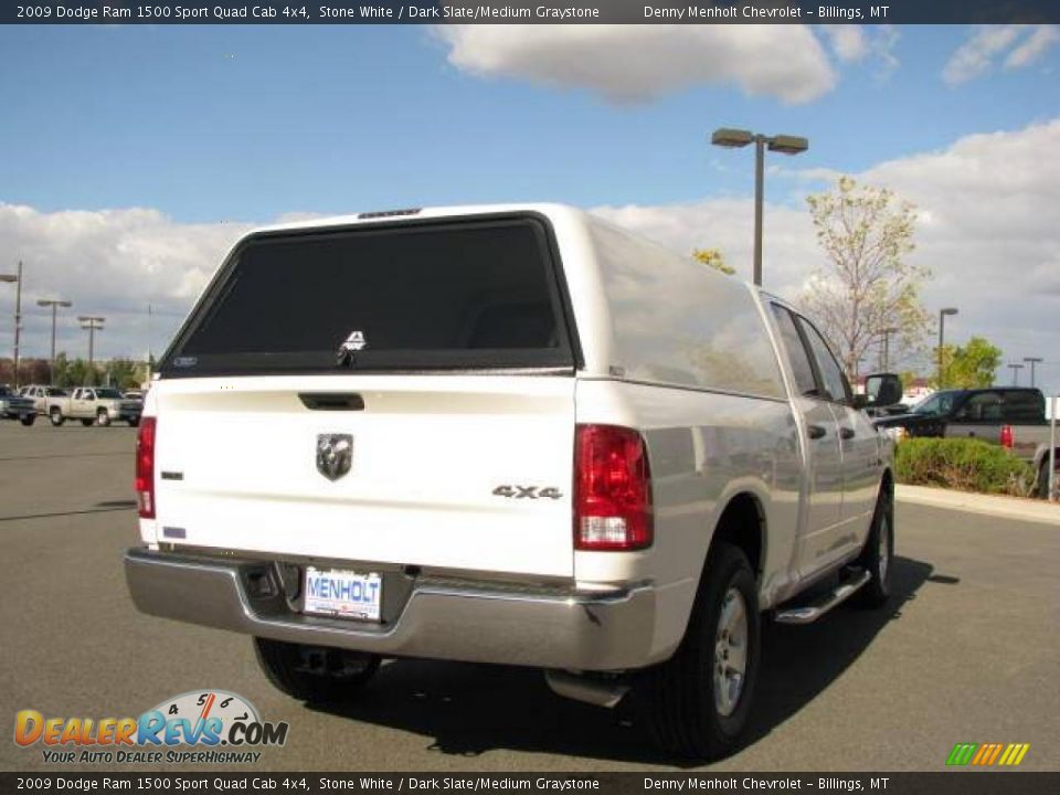 2009 Dodge Ram 1500 Sport Quad Cab 4x4 Stone White / Dark Slate/Medium Graystone Photo #6