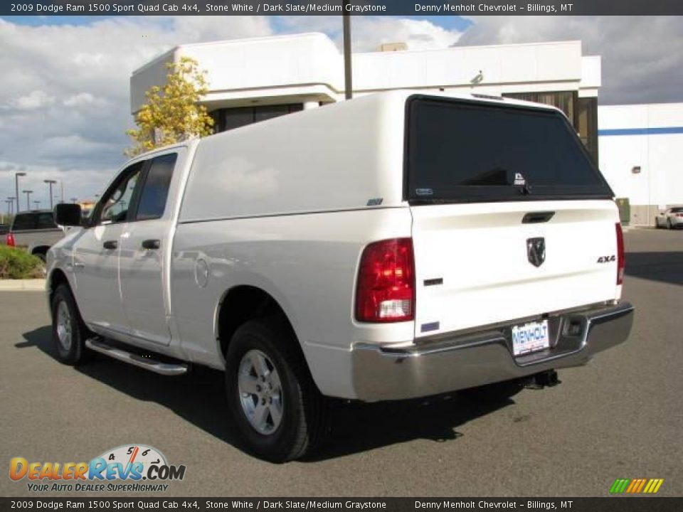 2009 Dodge Ram 1500 Sport Quad Cab 4x4 Stone White / Dark Slate/Medium Graystone Photo #7
