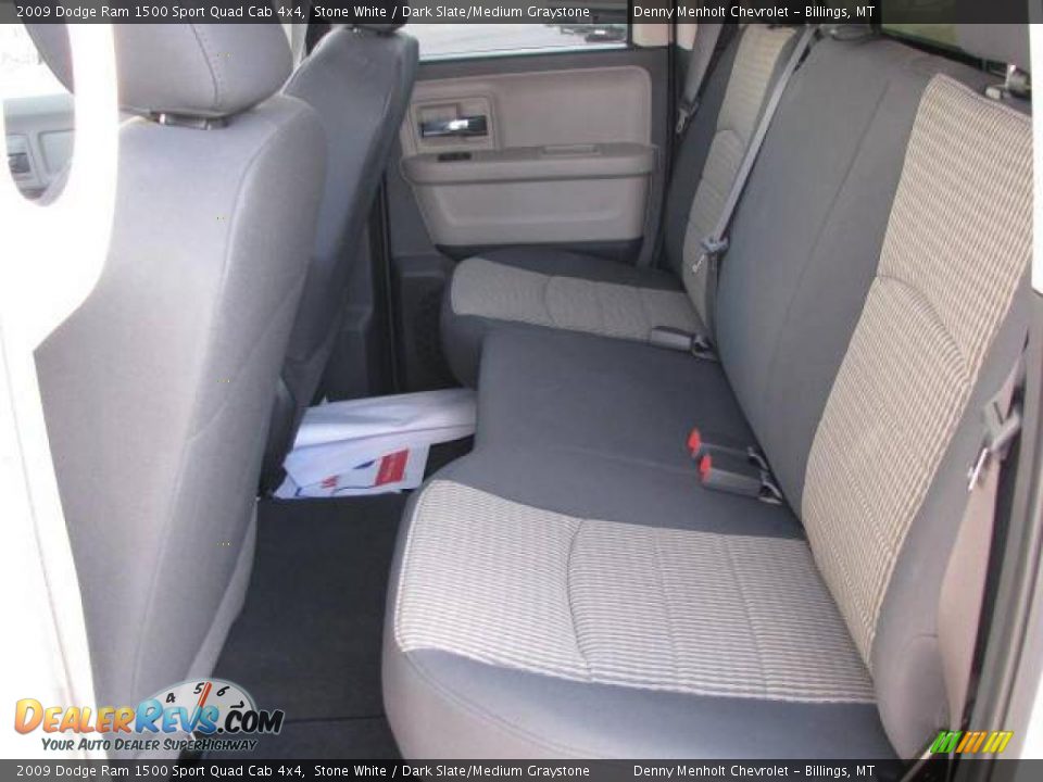 2009 Dodge Ram 1500 Sport Quad Cab 4x4 Stone White / Dark Slate/Medium Graystone Photo #11