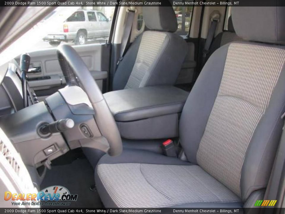 2009 Dodge Ram 1500 Sport Quad Cab 4x4 Stone White / Dark Slate/Medium Graystone Photo #12