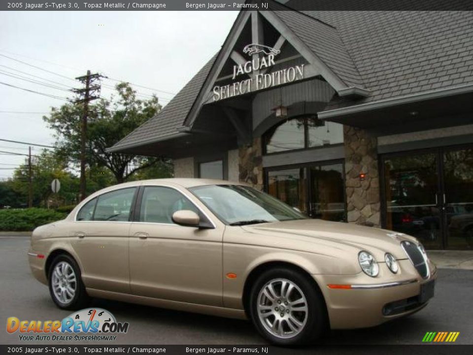 2005 Jaguar S-Type 3.0 Topaz Metallic / Champagne Photo #1
