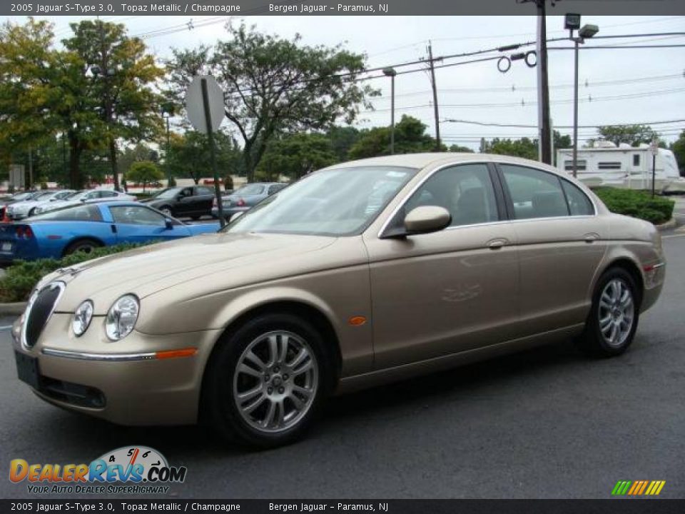 2005 Jaguar S-Type 3.0 Topaz Metallic / Champagne Photo #3
