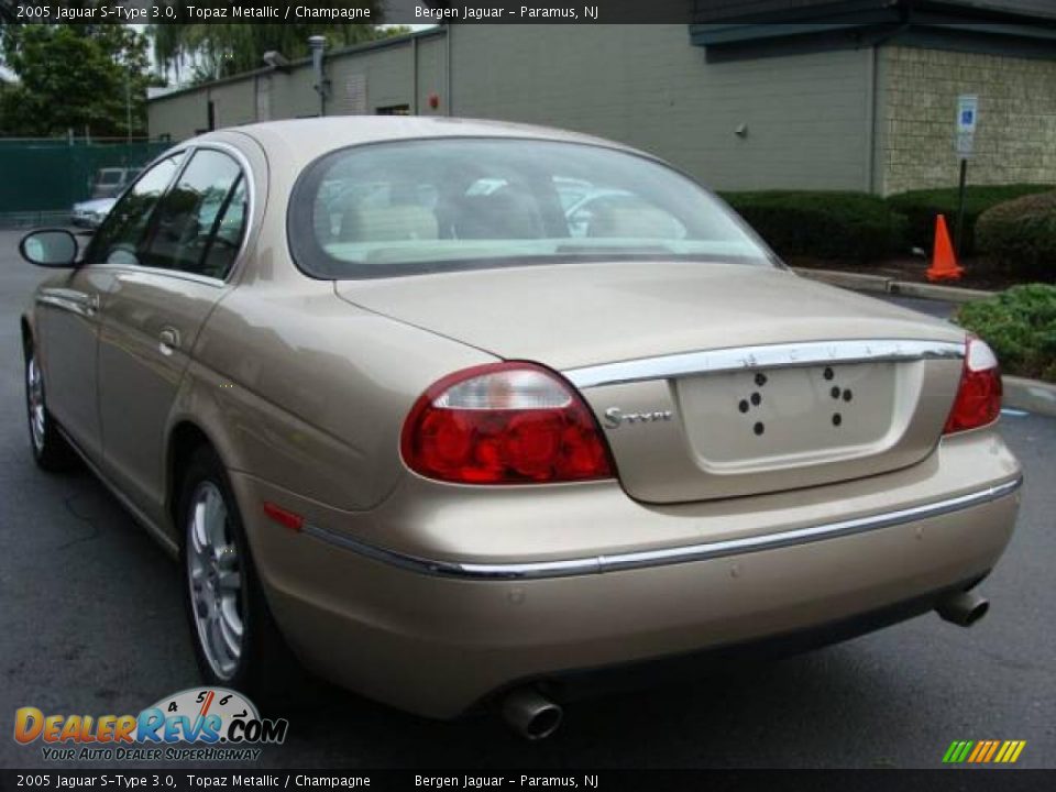 2005 Jaguar S-Type 3.0 Topaz Metallic / Champagne Photo #4