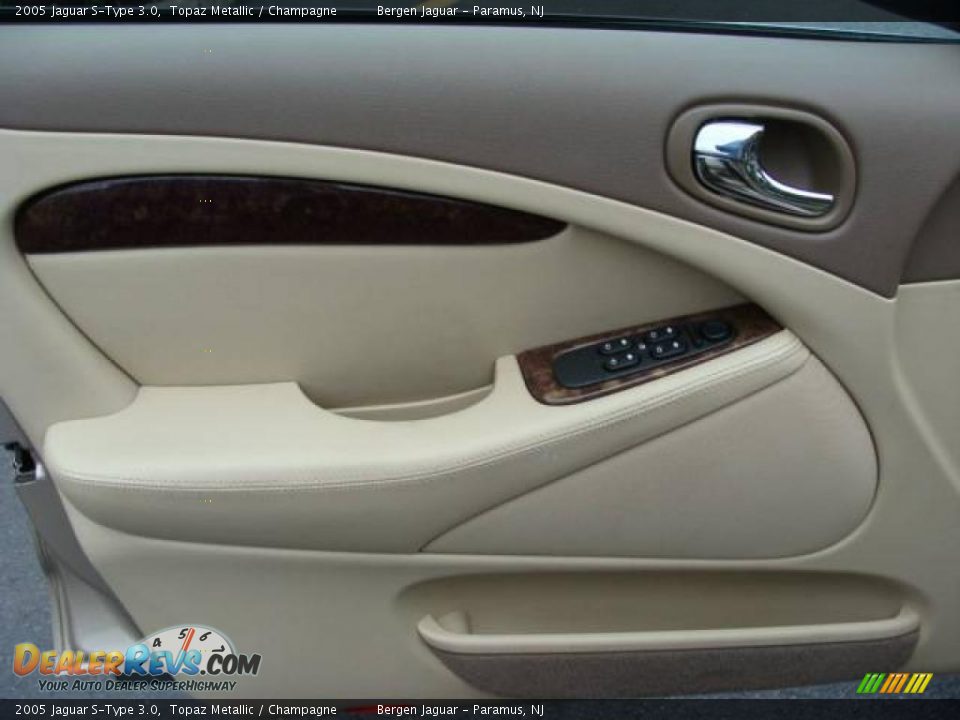 2005 Jaguar S-Type 3.0 Topaz Metallic / Champagne Photo #6
