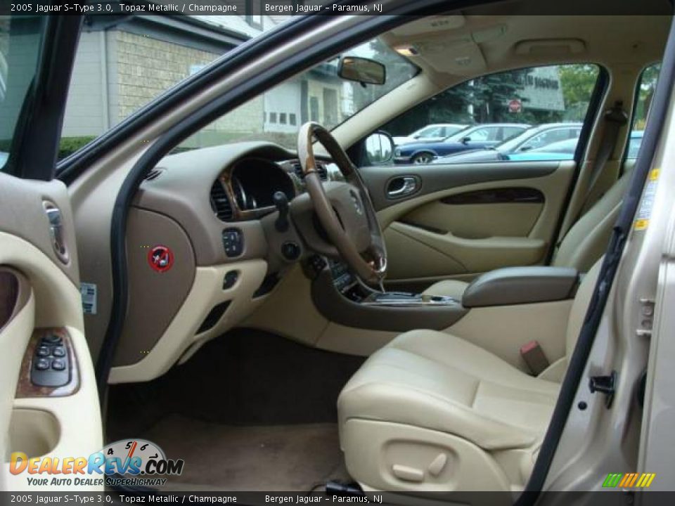 2005 Jaguar S-Type 3.0 Topaz Metallic / Champagne Photo #7