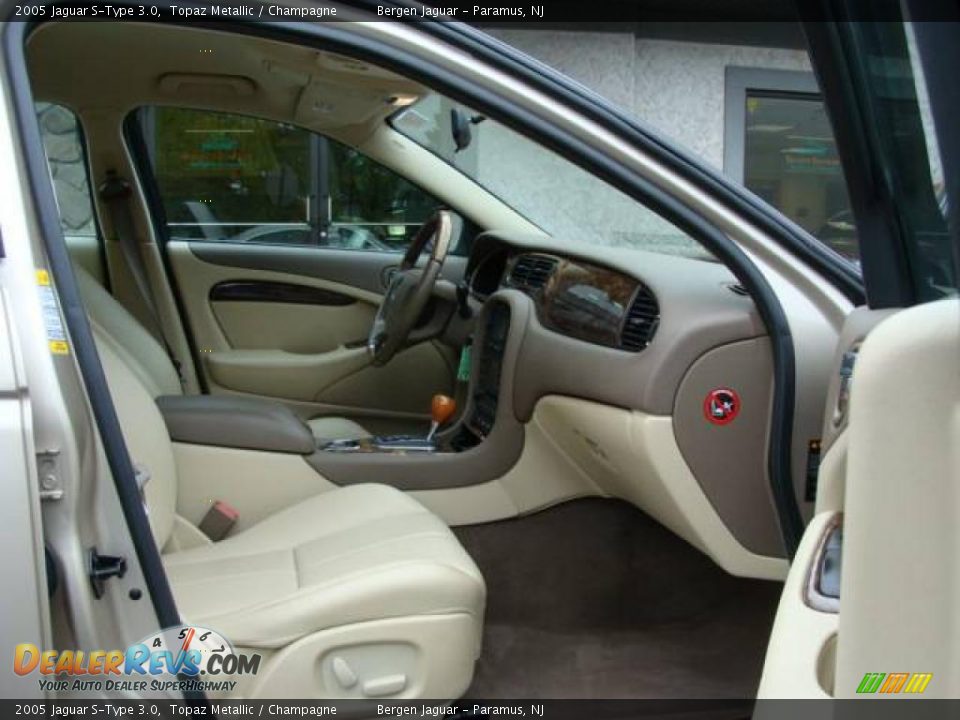 2005 Jaguar S-Type 3.0 Topaz Metallic / Champagne Photo #8
