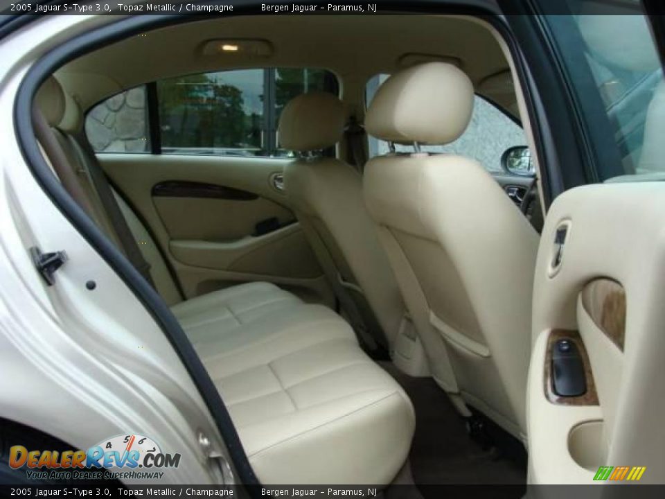 2005 Jaguar S-Type 3.0 Topaz Metallic / Champagne Photo #12