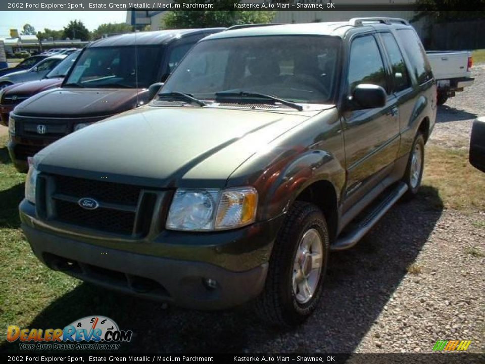 2002 Ford Explorer Sport Estate Green Metallic / Medium Parchment Photo #1