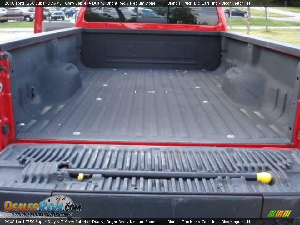 2008 Ford F350 Super Duty XLT Crew Cab 4x4 Dually Bright Red / Medium Stone Photo #15