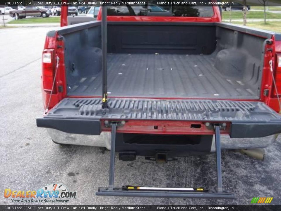 2008 Ford F350 Super Duty XLT Crew Cab 4x4 Dually Bright Red / Medium Stone Photo #16