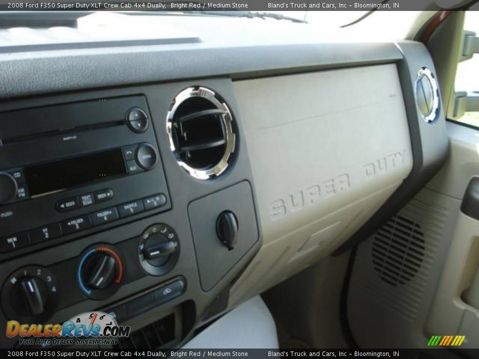 2008 Ford F350 Super Duty XLT Crew Cab 4x4 Dually Bright Red / Medium Stone Photo #26