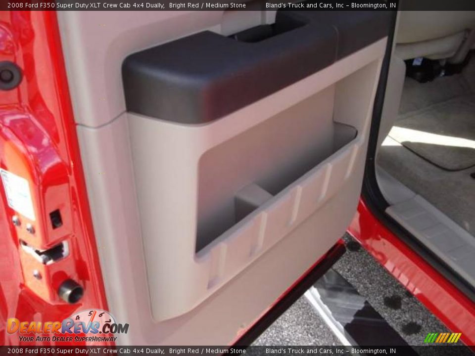 2008 Ford F350 Super Duty XLT Crew Cab 4x4 Dually Bright Red / Medium Stone Photo #27