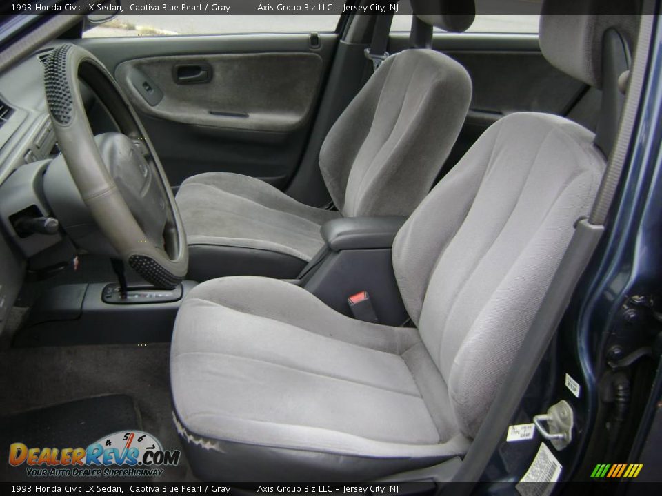 1993 Honda Civic LX Sedan Captiva Blue Pearl / Gray Photo #8
