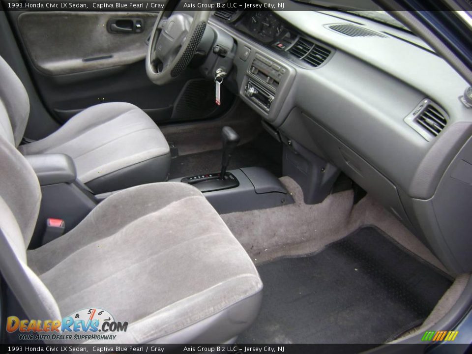 1993 Honda Civic LX Sedan Captiva Blue Pearl / Gray Photo #11