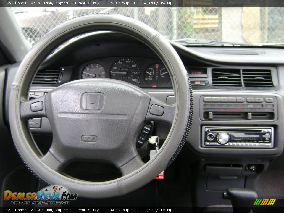 1993 Honda Civic LX Sedan Captiva Blue Pearl / Gray Photo #15