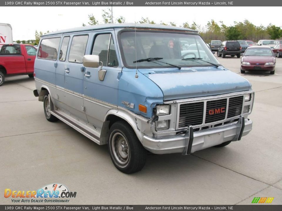 1989 GMC Rally Wagon 2500 STX Passenger Van Light Blue Metallic / Blue Photo #1