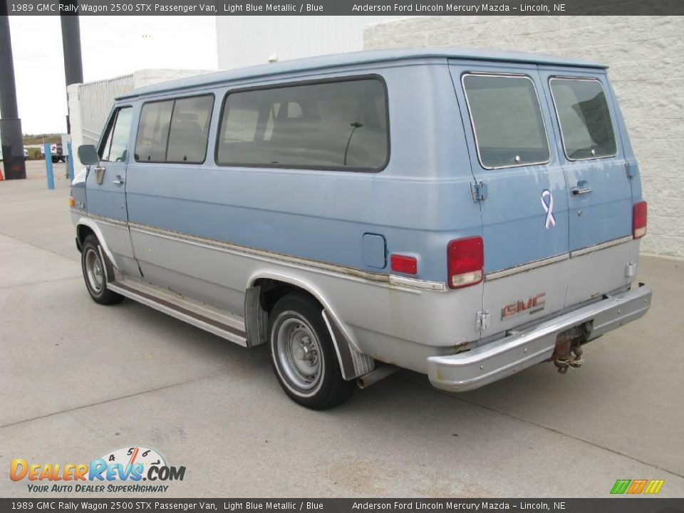 1989 GMC Rally Wagon 2500 STX Passenger Van Light Blue Metallic / Blue Photo #5