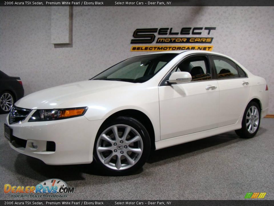 2006 Acura TSX Sedan Premium White Pearl / Ebony Black Photo #1