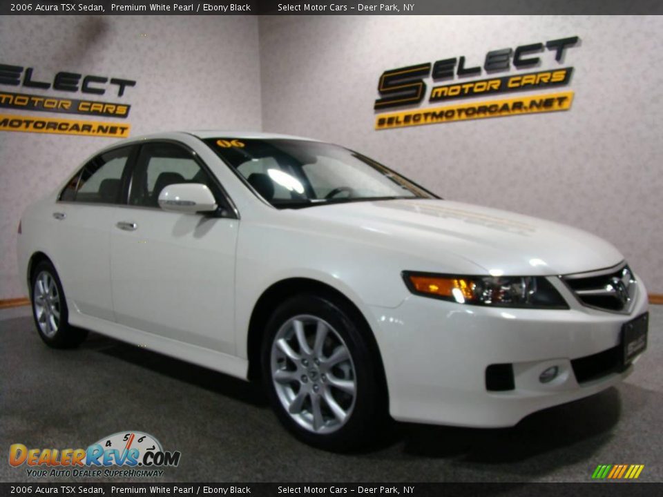 2006 Acura TSX Sedan Premium White Pearl / Ebony Black Photo #3