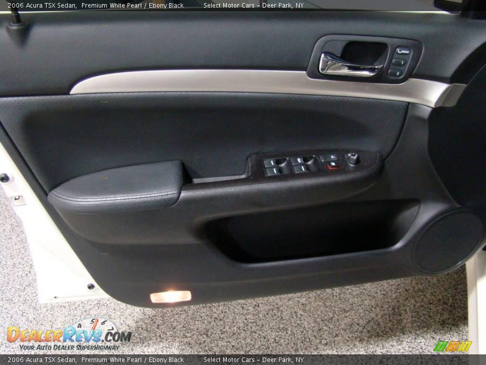 2006 Acura TSX Sedan Premium White Pearl / Ebony Black Photo #6