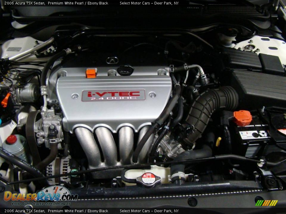 2006 Acura TSX Sedan Premium White Pearl / Ebony Black Photo #14