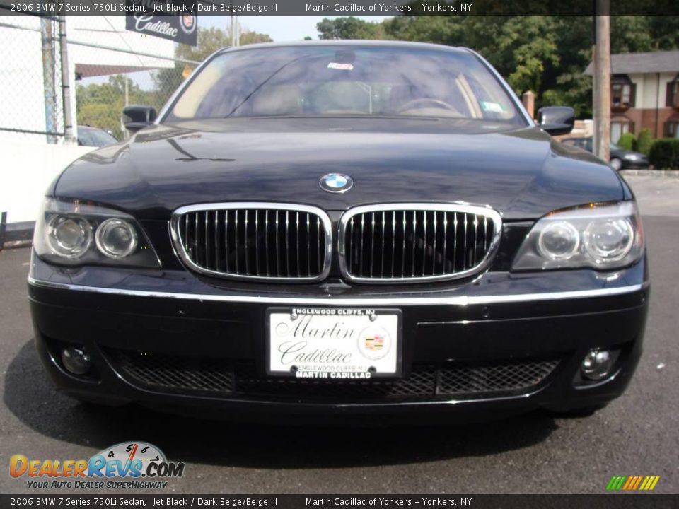 2006 BMW 7 Series 750Li Sedan Jet Black / Dark Beige/Beige III Photo #2