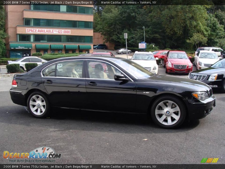 2006 BMW 7 Series 750Li Sedan Jet Black / Dark Beige/Beige III Photo #4