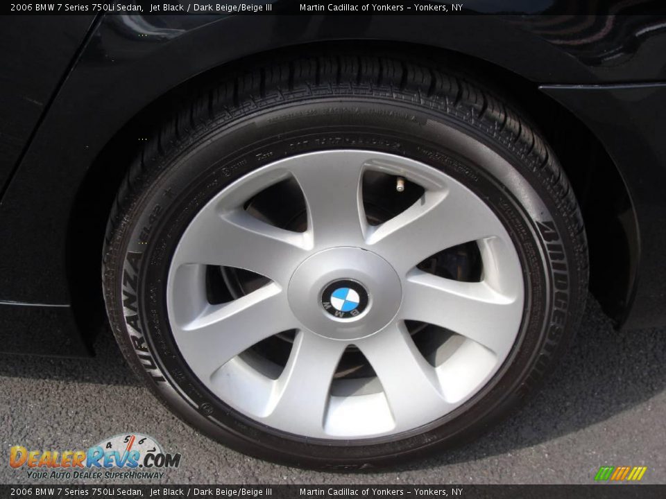 2006 BMW 7 Series 750Li Sedan Jet Black / Dark Beige/Beige III Photo #9