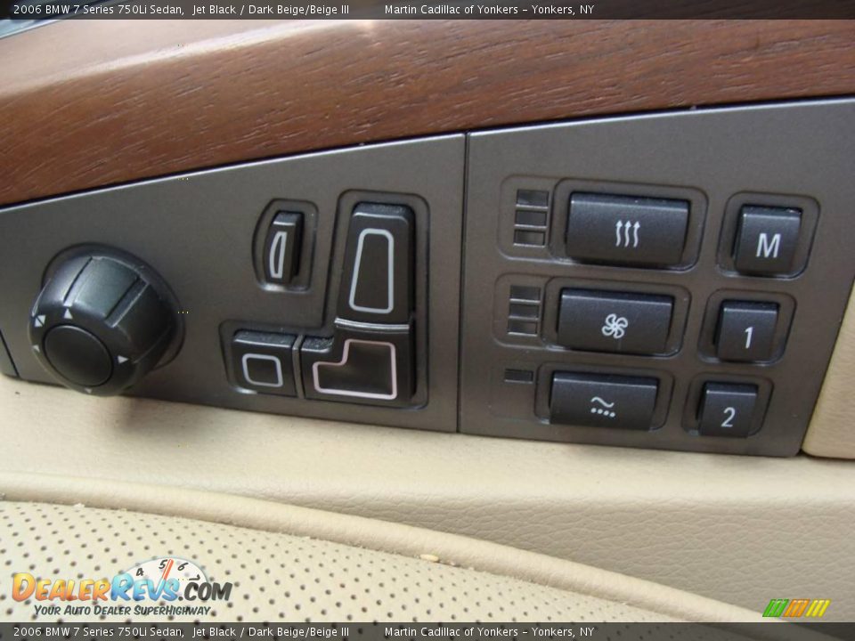 2006 BMW 7 Series 750Li Sedan Jet Black / Dark Beige/Beige III Photo #14