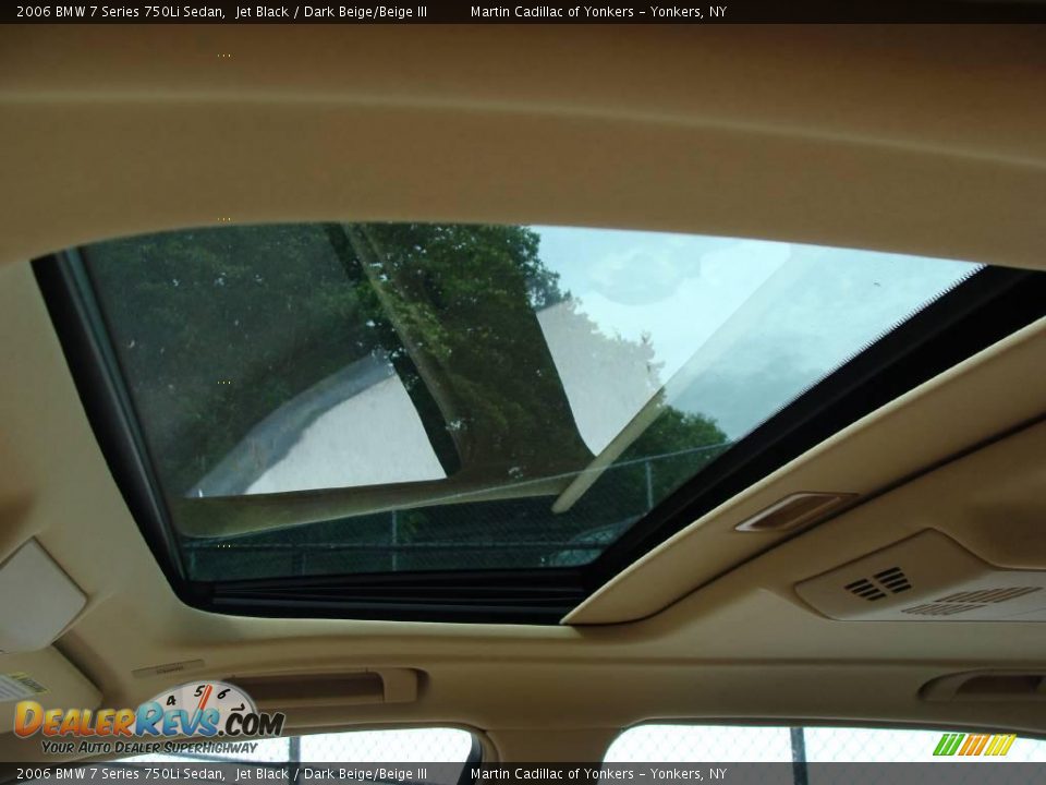 2006 BMW 7 Series 750Li Sedan Jet Black / Dark Beige/Beige III Photo #15