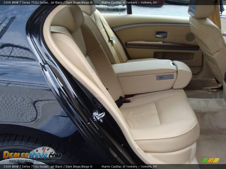 2006 BMW 7 Series 750Li Sedan Jet Black / Dark Beige/Beige III Photo #17